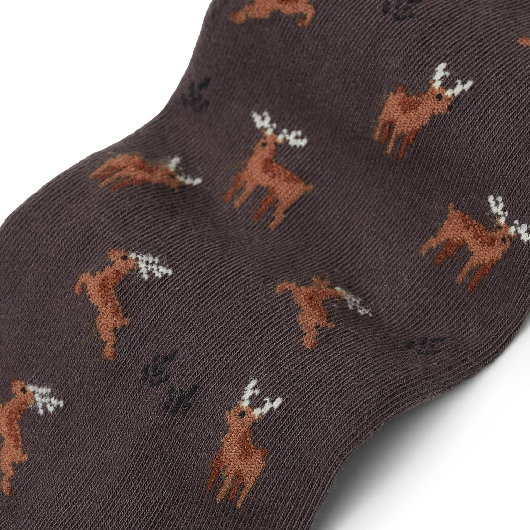 brown-socks-braune-socken-gemustert-renntier-icons