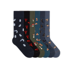 fun-socks-gemusterte-bunte-socken-lobster-owl-fox