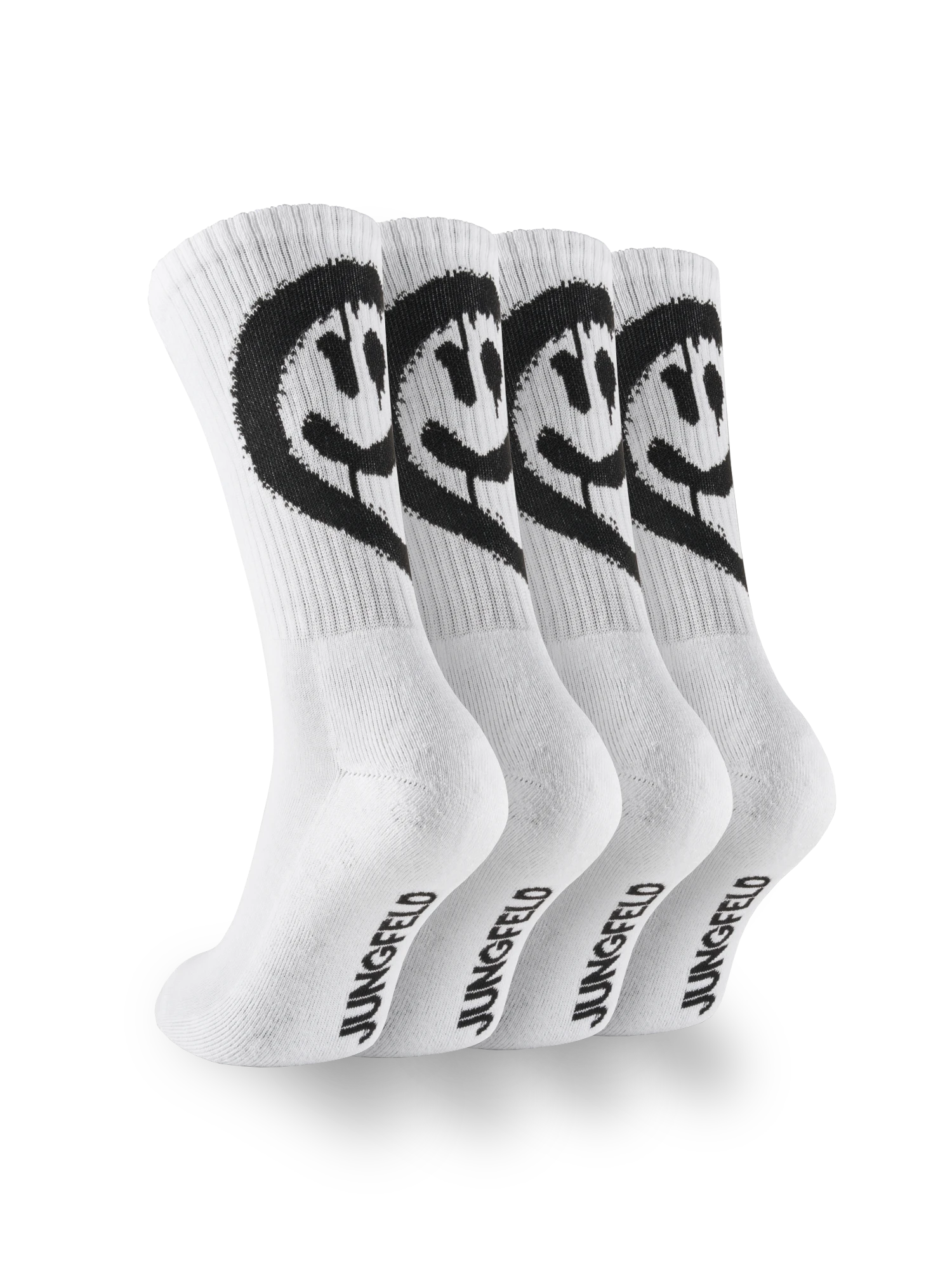 Tennissocken mit Happy Face & Graffiti im Set – 4 oder 6 Paar
