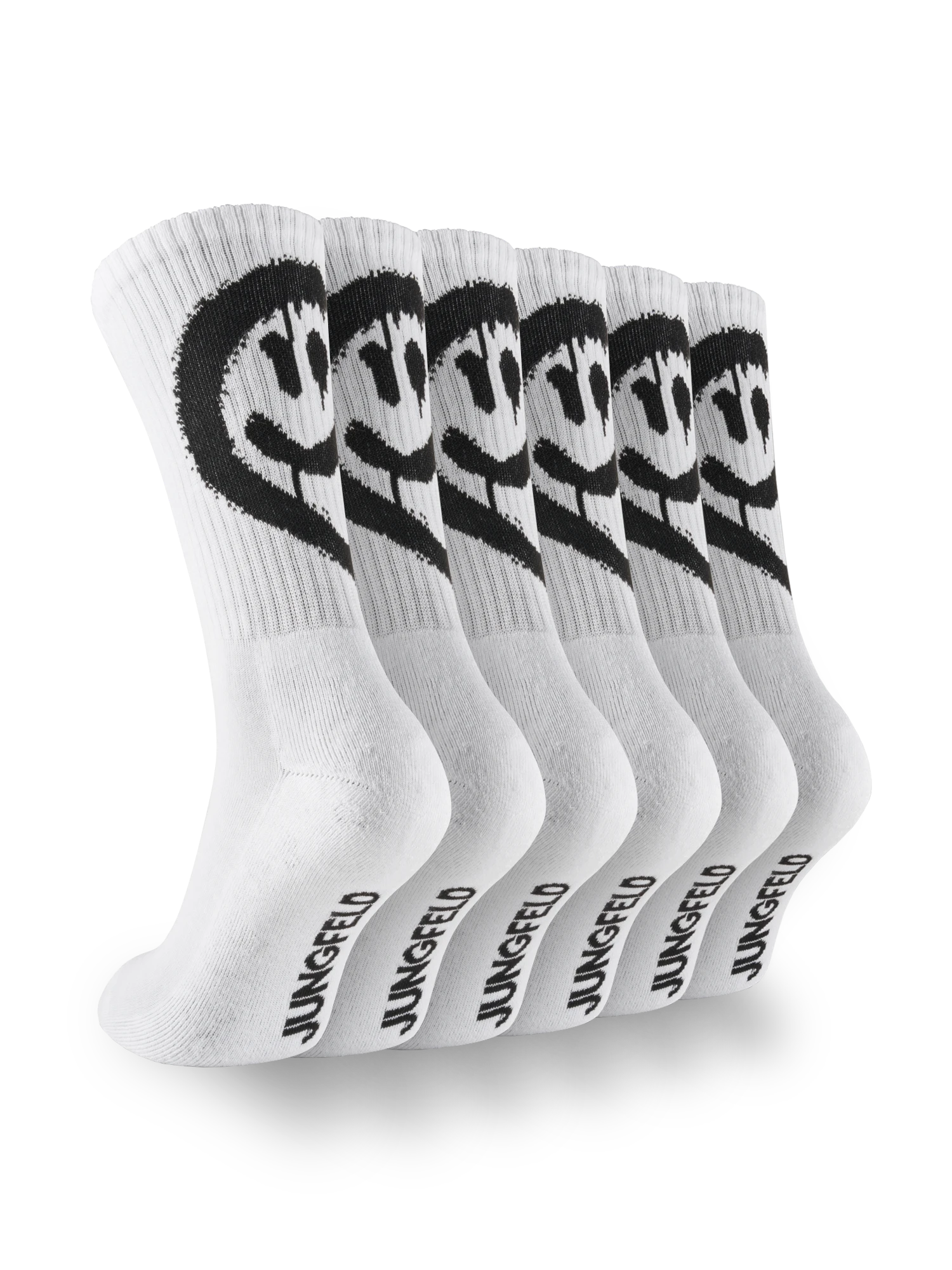 Tennissocken mit Happy Face & Graffiti im Set – 4 oder 6 Paar