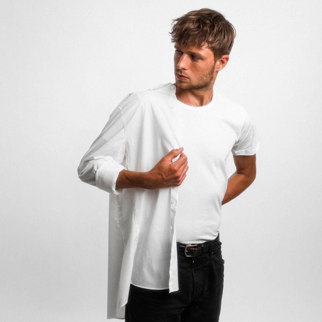 3x Basic Shirt - weiß