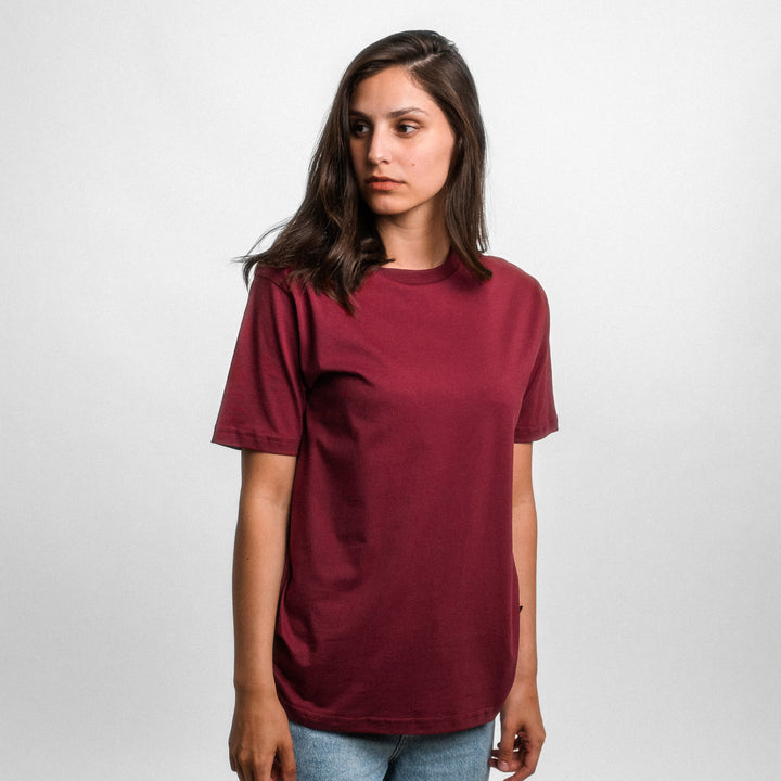 Bio-Baumwoll T-Shirt Bordeaux