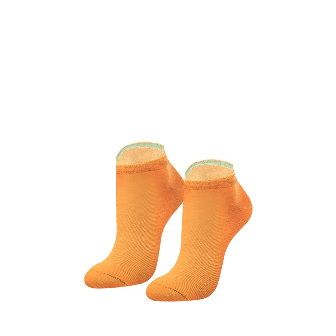 Sneaker Socken in Orange | Größe 36-38 | Bio-Baumwolle
