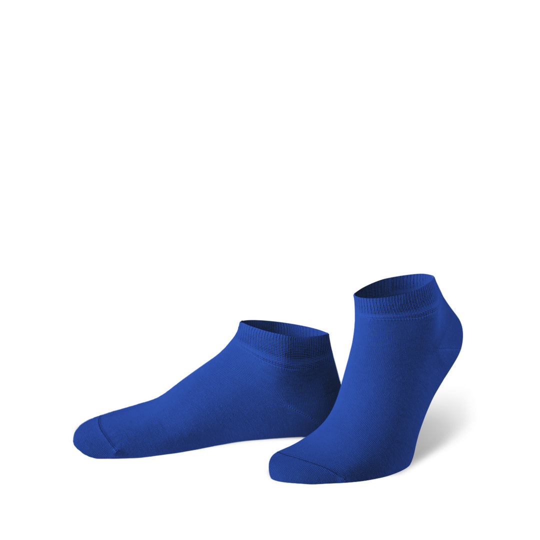 Blaue Sneakersocken aus Bio-Baumwolle