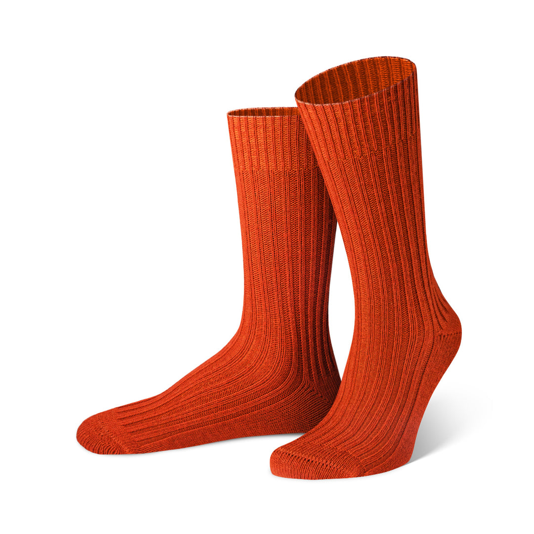 3er Sockenbox mit Merino-Socken | Orange, Rot, Grün